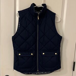 J. Crew Navy Blue Quilted Vest